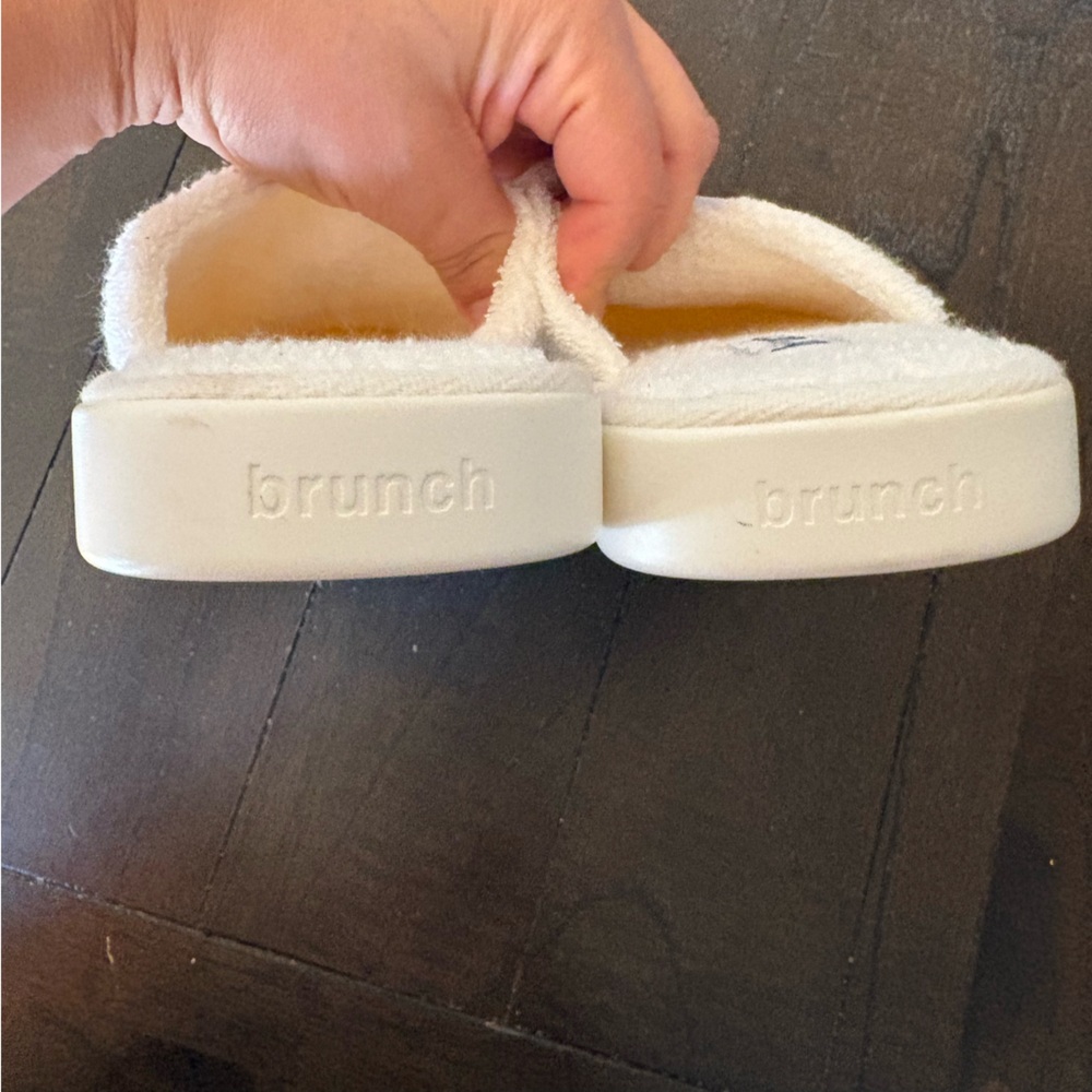 Brunch "Conca del Sogno" White Terry Cloth Slippers Slides Sandals Size 5 - Picture 7 of 10